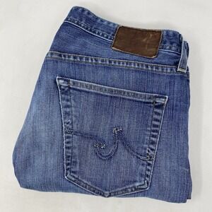 Adriano Goldschmied Men's 33 Blue Denim Distressed Destroyed The Protege Jeans